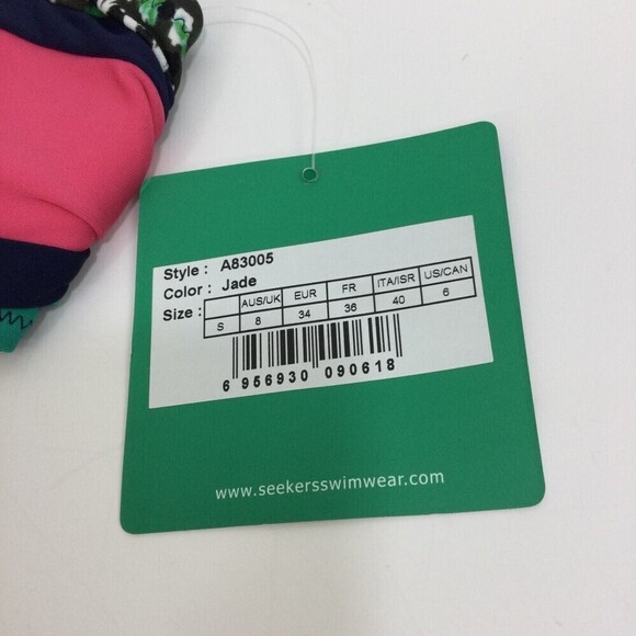 Seekers Australia Jade Jewel Halter Neck Two-Piece Bikini Swimsuit S NWT A83005 - Picture 5 of 9